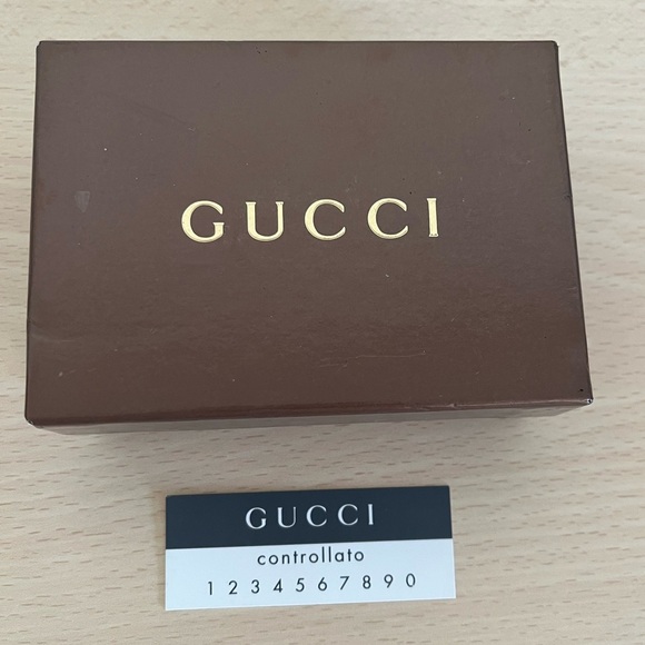 Vintage Gucci GG Black Leather Key Holder Box Controllato BNWOT - Picture 16 of 16